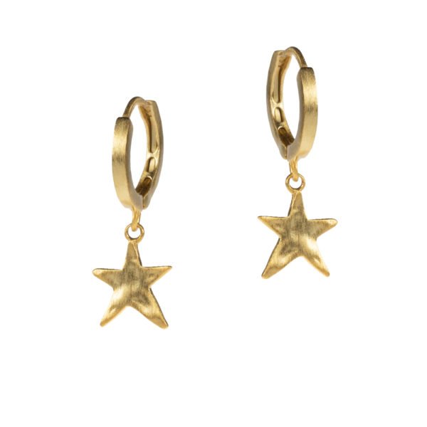 starstruck hoops oorbellen goud ster